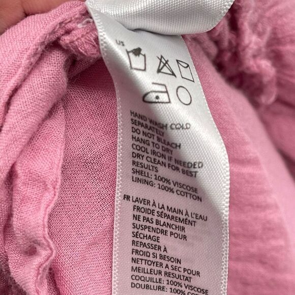 Society Amuse Womens Pullover Dress Embroidered Mini Ruffle Pink Size XS - Picture 3 of 14